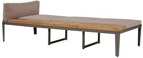 vidaXL Massivholz Sonnenliege mit Polstern Gartenliege Relaxliege Akazie Braun
