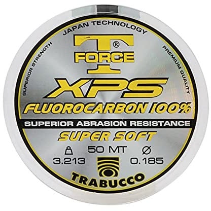 Trabucco Filo da Pesca XPS T-Force Fluorocarbon 100% Super Soft 50mt d.0.098 Carico di Rottura 1.338kg