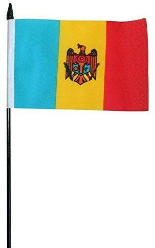 FlagSuperstore - Bandiera Moldavia, misura piccola, 15,2 x 10,2 cm