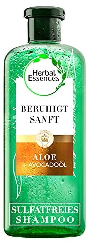Herbal Essences Pure:Renew Sulfatfreies Shampoo Für Trockene Kopfhaut mit Aloe + Avocadoöl, 225ml, Ohne Silikon, Aloe Vera, Beauty, Haarpflege Trockenes Haar, Shampoo Damen, Tierversuchsfrei