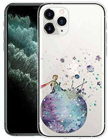 Yoedge für Apple iPhone 12 Mini 5,4 Hülle,Silikon Transparent TPU Schutzhülle Handyhülle mit Little Prince Muster Motiv Case Ultradünn Stoßfest Rückschale Weiche Cover für iPhone 12 Mini 5,4,Sterne