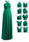 72styles Infinity Kleid mit Bandeau, wandelbares Brautjungfernkleid, lang, Übergröße, Mehrwege-Kleid, Twist-Wickelkleid, Smaragdrün, Einheitsgröße Mehr