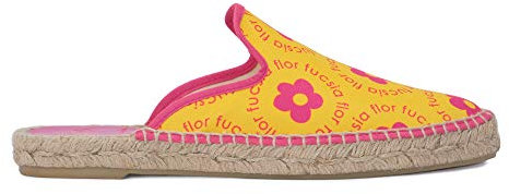 Agatha Ruiz de la Prada A89, Damensandale, Gelb, Flor, Fuchsia,36 EU