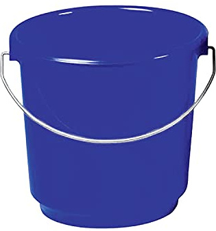 Lockweiler Eimer 15 Liter, Ø 33 cm, mit Metallbügel, blau