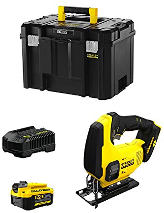 Scie Sauteuse STANLEY FatMax SFMCS600M1T (1 Batterie de 4,0 Ah + Chargeur + TSTAK VI)