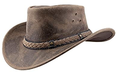 Black Jungle ARAMAC Lederhut Cowboyhut Australienhut Hut Charcoal M