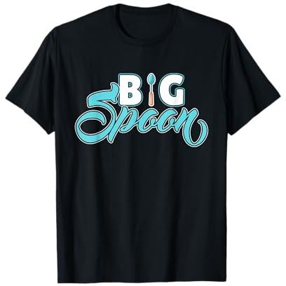 Big Spoon Little Spoon Matching Couple Sleep T-Shirt