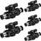 5 Stück pneumatischer Kugelhahn, Push-to-Connect-Armaturen, Kugelhahn, PVC, Luftstromregelventil, Luftarmaturen, gerade, Schnellverbindung, Luftschlauch-Armaturen (6,35 mm x 0,6 cm Außendurchmesser)