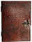 Jaald 18 cm großer Baum des Lebens heulender Wolf Leder Blanko Grimoire Journal Buch der Schatten Zaubertagebuch Notizbuch abschließbares Skizzenbuch für Künstler