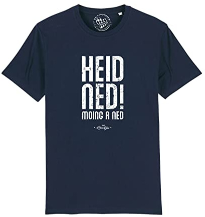 Bavariashop Bayerisches Herren T-Shirt Heid ned moing a ned - XL - dunkelblau