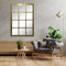 Espejo Ventana Fabricado en España – Mod Siena Industrial- Acabado Artesanal – Espejo de Pared Ideal para Salón, Recibidor, Vestidor, Dormitorio y Baño. (80x120 cm, Oro Envejecido)
