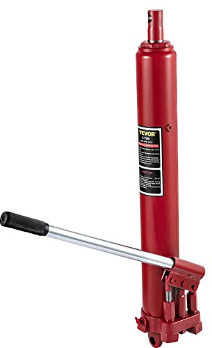 VEVOR Ram Jack, martinetto idraulico lungo, capacità 8 tonnellate/17700 libbre, con pompa a pistone doppio e base a forcella, paletta manuale per ciliegie con manico, per gru da garage/negozio