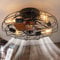 TRUYOK Ventilador Techo con Luz y Mando a Distancia Vintage Industrial Plafon de Techo con Ventilador Silencioso E27 Ventilador de Techo con Lámpara Jaula de Retro para Comedor Dormitorio, Negro