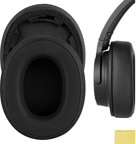 Geekria QuickFit Replacement Ear Pads for Audio-Technica ATH-SR50BT (Not Compatible with ATH-SR5BT) Headphones Ear Cushions, Repair Parts (Black)