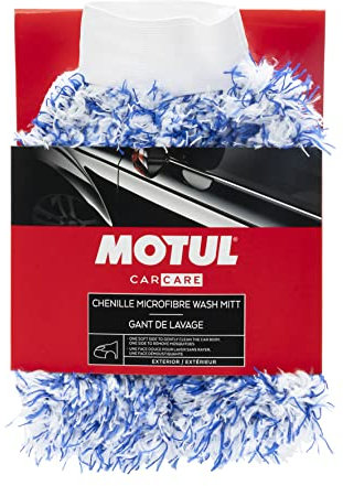 Motul Car Care Gant de Lavage en Microfibres à Deux Faces pour la Carrosserie de la Voiture