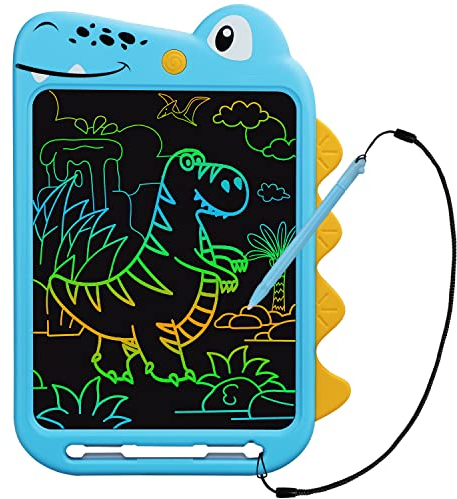 Fullware LCD Schreibtafel Kinder, 10 Zoll Maltafel Zaubertafel Dinosaurier Einhorn Spielzeug, Geburtstag Weihnachts Geschenke für 3 4 5 6 7 8 Jahre Jungen Mädchen