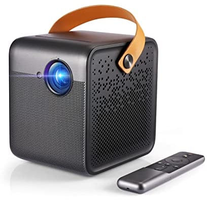 WEMAX Dice Proiettore portatile FHD 1080p per film all'aperto, supporto 4K, mini proiettore Smart TV Android, usb2.0, 3 ore di autonomia video, auto focus trapezoidale, altoparlante Dolby Audio DTS-HD