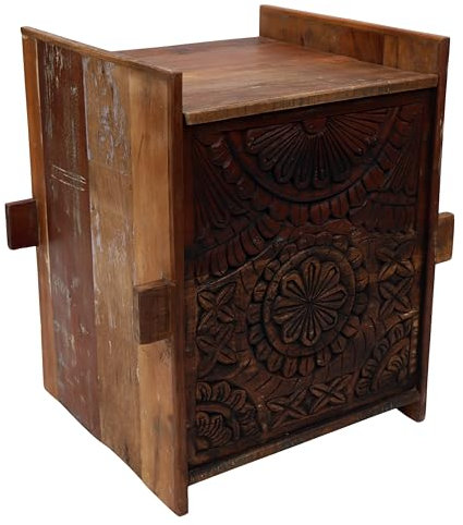 GURU SHOP Orissa Truhe - Modell 14a, 70x64x51 cm