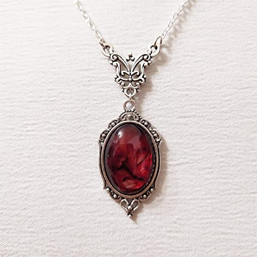 PAIHUIART Halskette Pulloverkette Ketten Schmuck Frauen Anhänger Necklace Neue Vintage Rote Quarz Kristall Halskette Cameo Kristall Schmetterling Anhänger Für Frauen Modeschmuck