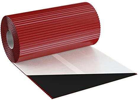 EUROVENT FLEX STANDARD 300mm x 5,0m Wandanschlussband/Kaminanschlussband ALU 2D Struktur (RAL3011 - Rot)
