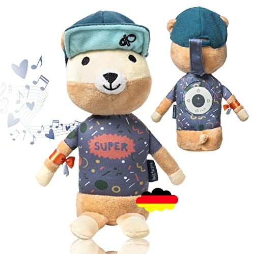 Spieluhr Bär - Frei bespielbares Kuscheltier, Einschlafhilfe baby - Freund vom schlummer otter - furby geschenk ab 3 monate, ab 6 Monate, ab 1 Jahr