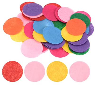 sourcing map Runde Filzkreise, 40 mm, vorgeschnittene Bastelpads, Vliesstoff, Mini-Filzstoff, Kreis für Heimwerker, Nähen, Handwerk, Schneiden, Projekte, Basteln, Veredelung, verschiedene Farben, 100