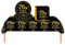 Black Gold 70th Birthday Plastic Table Cloth,Paper Plates Napkins Tableware Set,37P 70th Birthday Table Decorations Disposable Tableware Kit for Women,Men,Lady,Him,Her 70th Birthday Gifts Party Décor