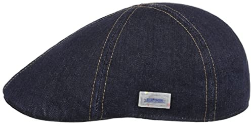 Stetson Herren Schiebermütze - Nachhaltige Denim-Mütze mit Kontrastnähten - Made in The EU - Frühjahr/Sommer Denim XL (60-61 cm) - Blau