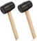 Pack of - 2 Black Large Rubber Mallet 24oz Heavy Duty Rubber Hammer Mallet with Wooden Handle Easy Grip | 1360g