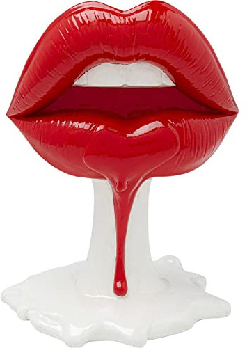 Kare Design oggetto decorativo Hot Lips, rosso/bianco, pop art, idea regalo giovani, cameretta ragazzi, decorazione divertente, iconico, stile moderno, 26 cm