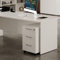 Linea Azzurra Cassettiera Ufficio Bianco Frasinato Made In Italy Dotata di 3 Cassetti con Serratura e Rotelle per Scrivania L40xH58xP55