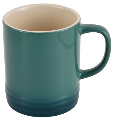 BERGNER Excalibur - Juego de 2 Tazas de Gres Verde 360ml - Duraderas y Elegantes - Fácil Limpieza en Lavavajillas y Aptas para Microondas - Diseñados para Café/Té