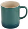 BERGNER Excalibur - Juego de 2 Tazas de Gres Verde 360ml - Duraderas y Elegantes - Fácil Limpieza en Lavavajillas y Aptas para Microondas - Diseñados para Café/Té