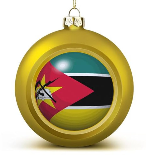 Mosambik Weihnachtskugeln Ornamente Weihnachten Mosambik Flagge Hängende Kugel Deko für Weihnachtsbäume Urlaub Party Neujahr Geschenk