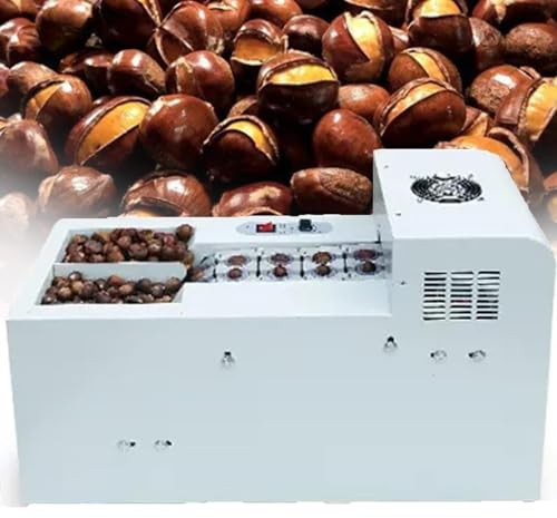 ZUMAHA Macchina Professionale per L'Apertura del Guscio di Castagna Cinese, Sbucciatrice Automatica per L'Apertura della Castagna Cruda, Apriscatole per Il Taglio del Guscio della Castagna Cinese,C