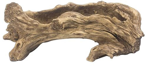 Driftwood Planter Resin Artificial Tree Stump Vintage Succulent Planter Decorative Unique Log Planter Garden Pots for Indoor Outdoor 13.8x3.9x5.3 inch.