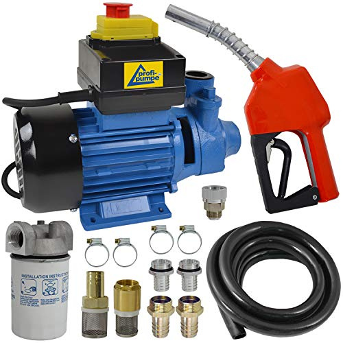 AMUR diesel pump oil pump biodiesel heating oil pump 230V, NOW WITH EXTRA savings! BIODIESEL FUEL PUMP 230V electric drum pump with hose, diesel pre-filter with replaceable filter insert