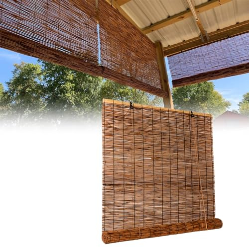 Rollo Bambus Sonnenschutz Wetterfest Bambusrollo Jalousien Balkon Rollo Raffrollo 100 Breit x 160 Hoch 140 Breit x 230 Hoch Bambus Rollo Außen Blind Shades Jalousien ( Size : 130cm Breit x 130cm Hoch