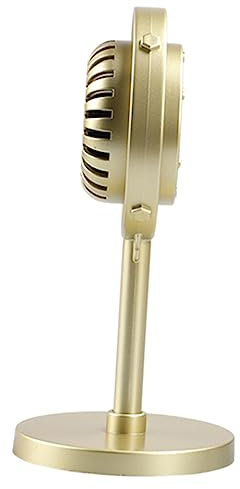 HEMOTON 2pcs Microphone Props Outfits Rock Star Gold Microphone Vintage Microphone Microphone Pretend Play Microphone Puzzle Old Fashioned Abs Small Microphone