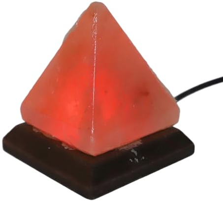 Luz Nocturna De Lámpara De Sal Del Himalaya, Lámpara De Roca De Sal USB Con Cambio De 7 Colores RGB, Lámpara De Roca De Sal De Cristal Mini Pirámide Para Oficina, Decoración Del Hogar, Yoga, Regalo Na