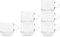 LAV 6x Clear 90ml Cozy Stacking Glass Espresso Cups - Coffee Latte Tea Hot Chocolate Macchiato Drinking Mugs Glasses Set with Handle