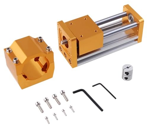 SUKITMISO CNC-Z-Achsen-Schiebetisch-Set, Z-Achse Aluminium Spindelmotorhalterung, 85 mm Hub, Linearführungsschiene Kugelumlaufspindel Linearaktuator, Z-Achsen-Linearaktuator-Kit für 3D-Drucker