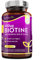 Biotine avec Selenium Zinc et Cuivre pour 1 An de Cure, Complément Alimentaire Cheveux Peau et Ongles - Biotine Cheveux Végane - Vitamine Cheveux - Nutravita