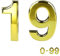 Gold Door Numbers Stick On, 0-99, Letters A, B, C, D, 3'' House Numbers Self Adhesive Stickers, For Doors, Mail Boxes, Hotel Rooms (19)