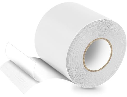 HONGTAISHENG PVC Planenband, Reparaturklebeband für Gewebeplanen, Planenflicken, 10M*8CM, für LKW abdeckplane, Markise, Zelt, Weiß