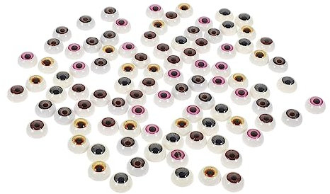 CAXUSD 100 Stück Halloween Acryl-simulationsaugen DIY-bastelmaterial Puppenherstellungszubehör Maskendekoration Lebensechte Bastelkomponenten