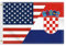Freundschaftsflagge Kroatien, Amerika, mittelgroß, 60 x 90 cm, 150D kroatisches USA-Outdoor-Banner, doppelseitiger Druck, amerikanische Dekoration für Terrasse, Garten, mit Messingöse, 60 x 90 cm