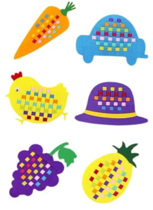 Toyvian 6st Lehrmittel Weben Kindergarten-webspielzeug Babyspielzeug Frühes Lernspielzeug Kinderspielzeug Stoffmaterial Selber Machen Webmaschine Webstuhl Handgestricktes Spielzeug Vlies
