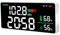 LED-Schallpegelmesser, Dezibel-Thermometer-Hygrometer-Uhr 11-Zoll-Display für, WiFi-Funktion, Hohe Genauigkeit, 4-in-1-Messgerät, Anpassbares Design, Einfaches Aufladen mit APP,