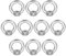 sourcing map M4 Lifting Eye Nut, 304 Stainless Steel Ring Shape Female Thread Nuts Fastener for Engineering Port Marine Fixing Silver, Pack of 10